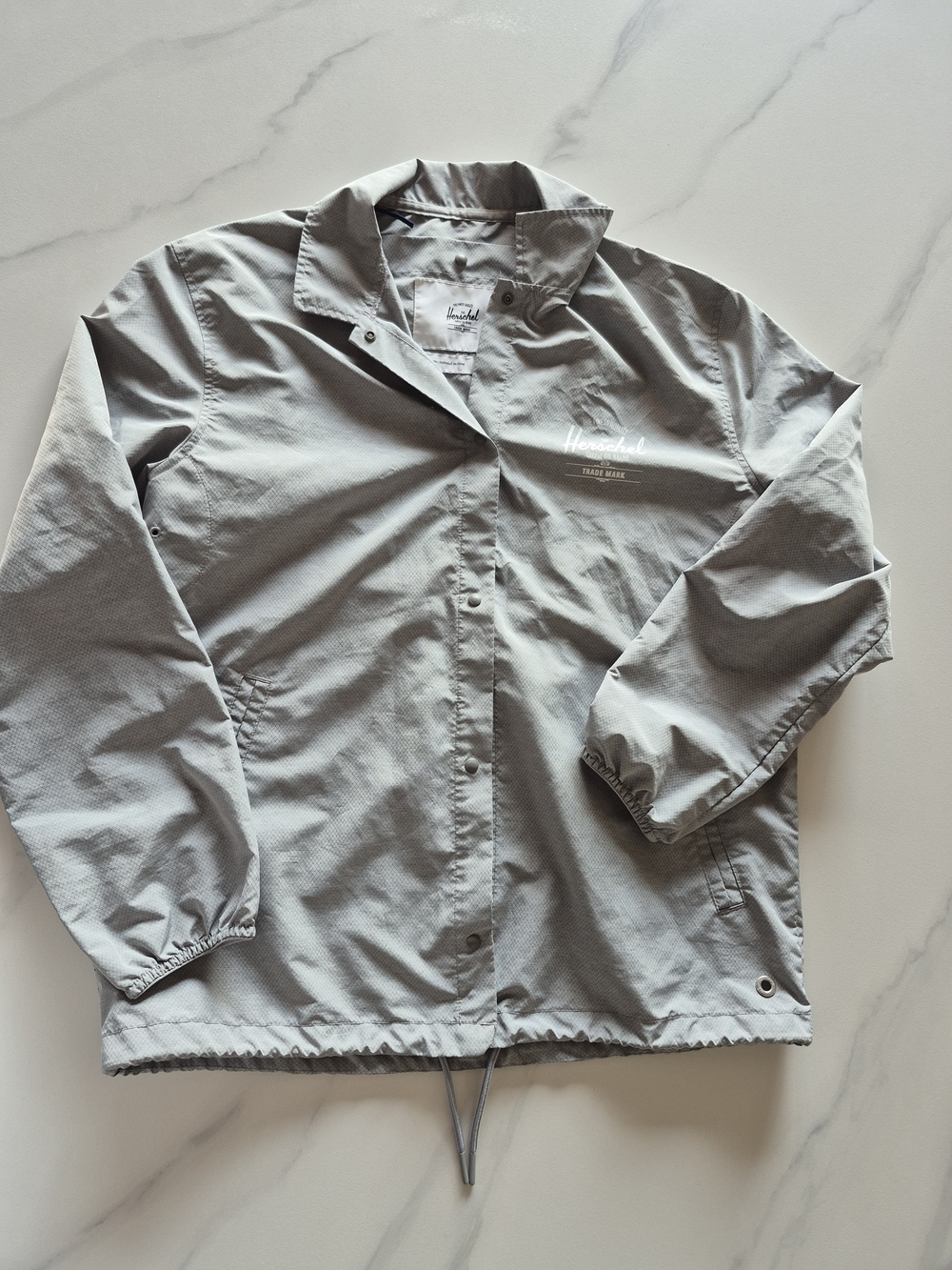 Herschel Supply Company Light Gray Coach Windbreaker
